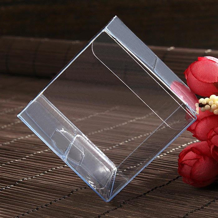 100 Pack of 9cm Sqaured Cube Gift Box - Product Showcase Clear Plastic Shop Display Storage Packaging Box