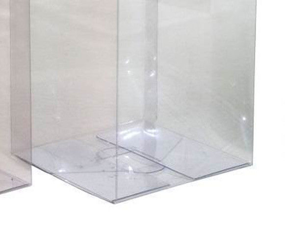 100 Pack of 9cm Sqaured Cube Gift Box - Product Showcase Clear Plastic Shop Display Storage Packaging Box