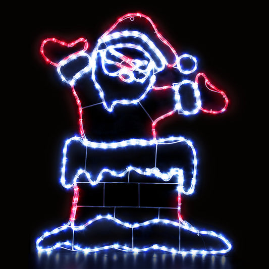 Jingle Jollys Christmas Lights 101cm Santa 248 LED Decorations