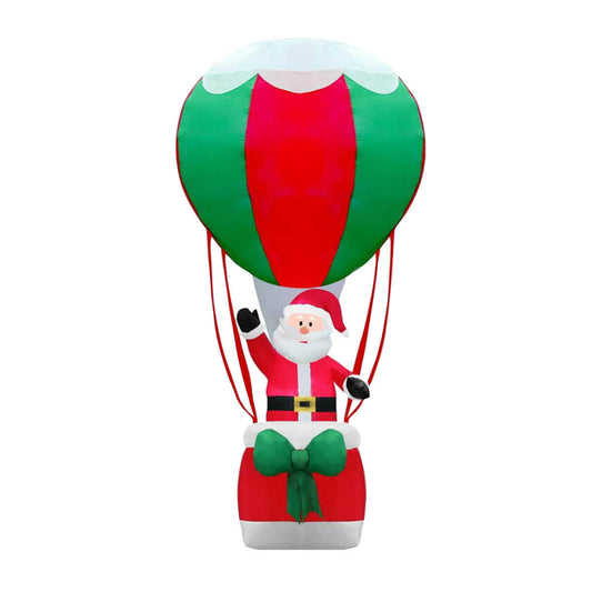 Christmas By Sas 1.8m Santa & Hot Air Balloon Self Inflatable LED Lighting