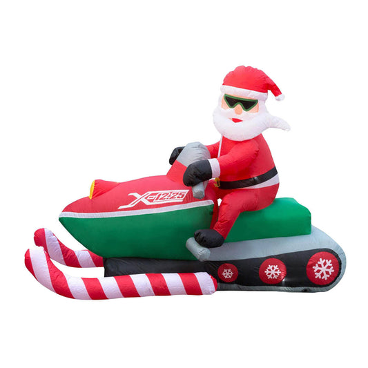 Christmas By Sas 3.65m Santa & Jet Ski Self Inflatable Bright LED Lighting
