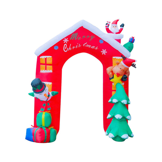 Christmas By Sas 2.4 x 2.09m Christmas Arch Self Inflatable Bright LED Lights