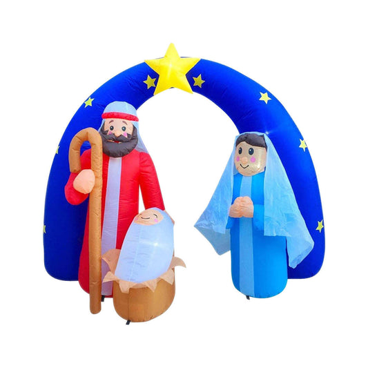 Christmas By Sas 2m Nativity Scene Baby Jesus Self Inflatable LED Lighting