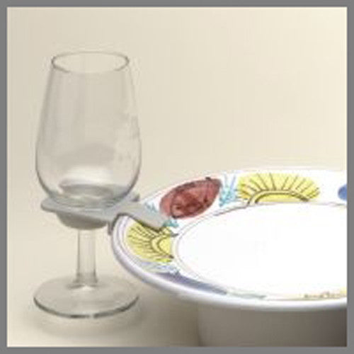 10 Pack Of 75mm White Wine Glass Dinner Lunch Plate Clip Holder - Stand Up Buffet Party - Promotion Merchandise Gift